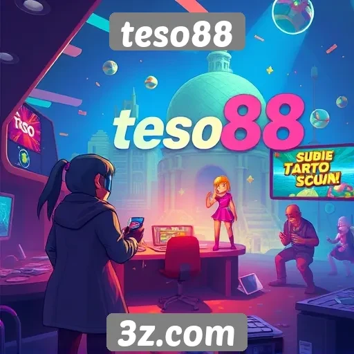 experiência de jogo interativa no teso88